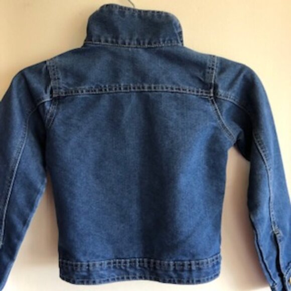 ONE STEP UP Crystal Gold Button Denim Jean Jacket Size 7/8 - Picture 5 of 15